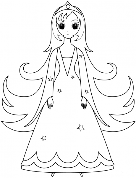 Princess coloring page image