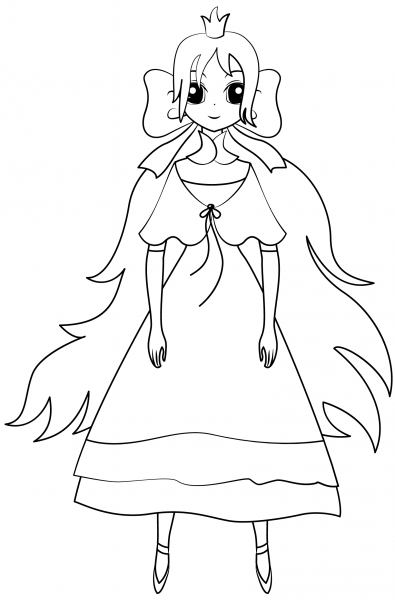 Princess coloring page image