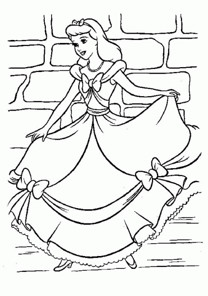 Princess coloring page image
