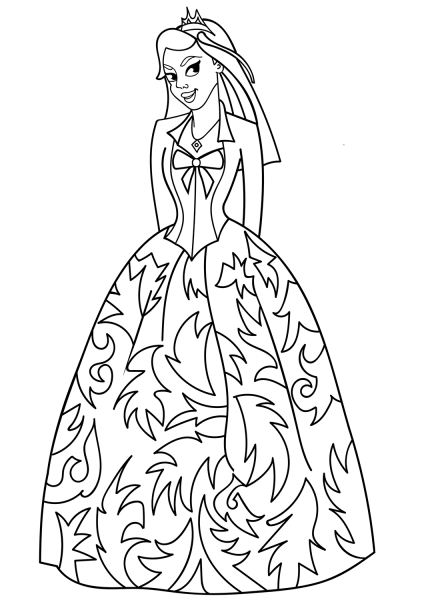 Princess coloring page image