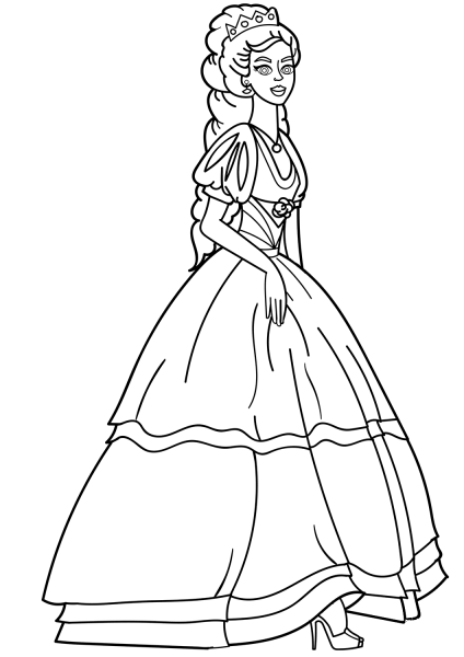 Princess coloring page image