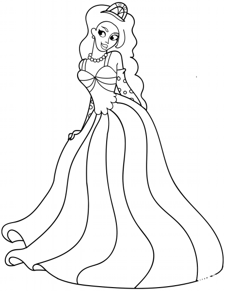 Princess coloring page image