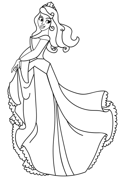 Princess coloring page image