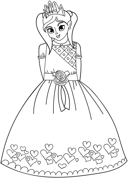 Princess coloring page image