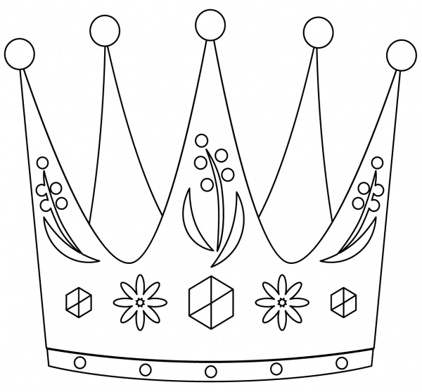 Princess Crown coloring page image