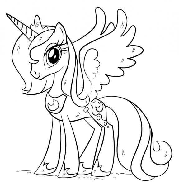 Princess Luna coloring page image