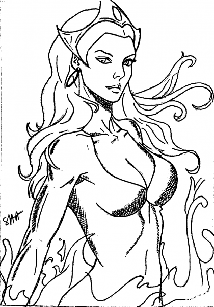 Princess Mera coloring page image