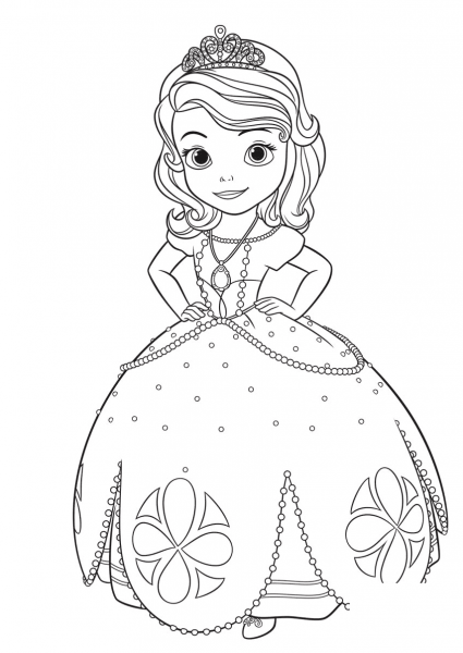 Princess Sofia coloring page image