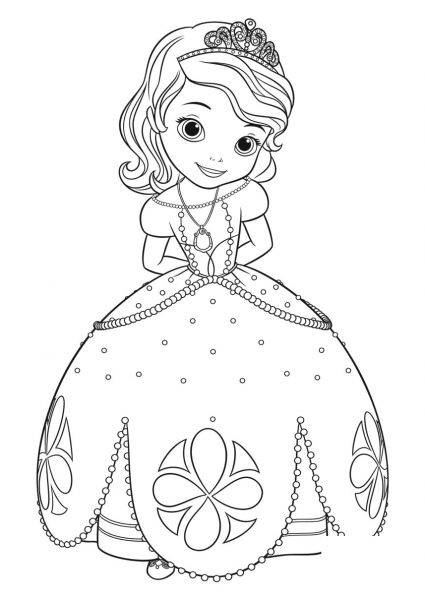 Princess Sofia coloring page image