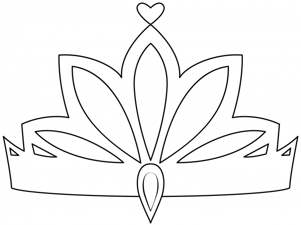 Princess Tiara coloring page image