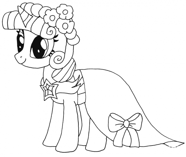 Princess Twilight Sparkle coloring page image