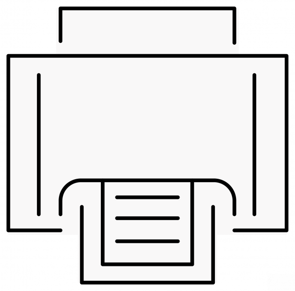 Printer Emoji coloring page image