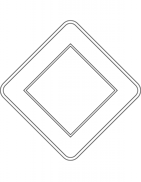 “Priority Road” Sign in Portugal coloring page image