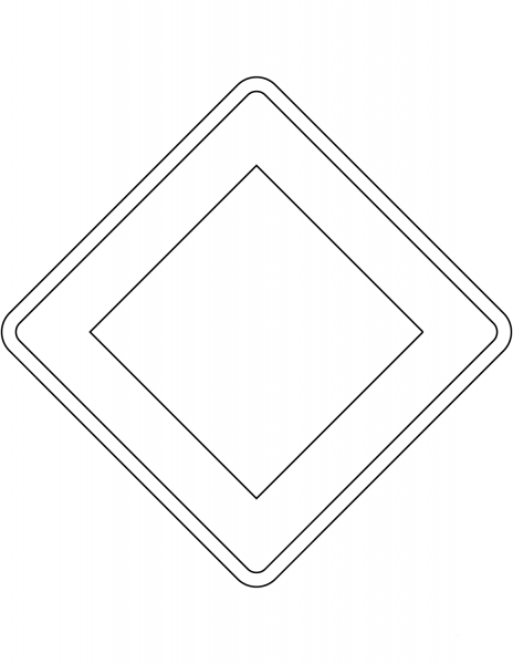 “Priority Road” Sign in the Netherlands coloring page image