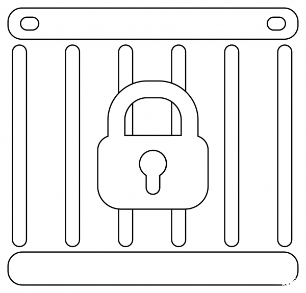 Prison coloring page image