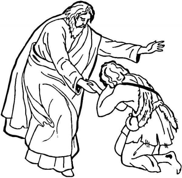 Prodigal Son Parable coloring page image