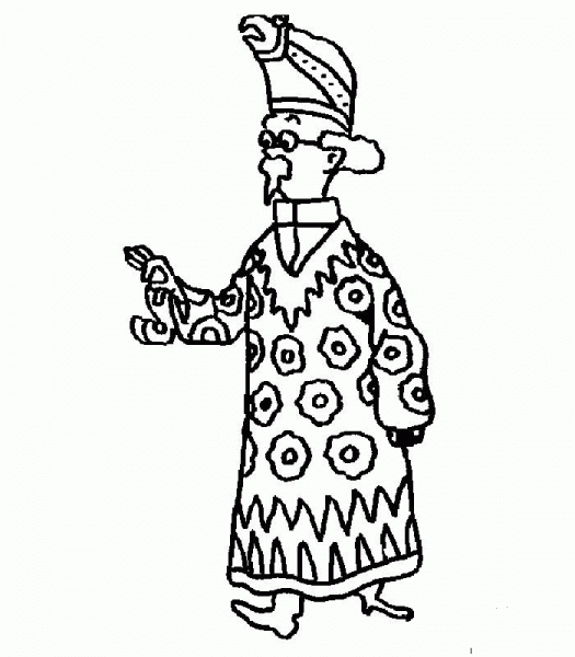 Professor Calculus coloring page image