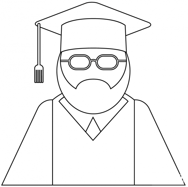 Professor coloring page image