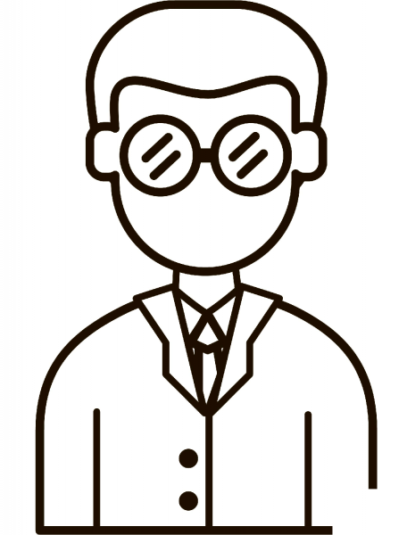 Professor coloring page image