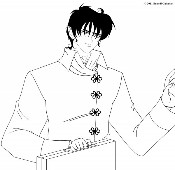 Professor Jade from Vampire Knight Manga coloring page image