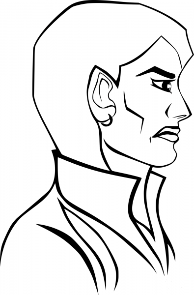Profile Sketch coloring page image