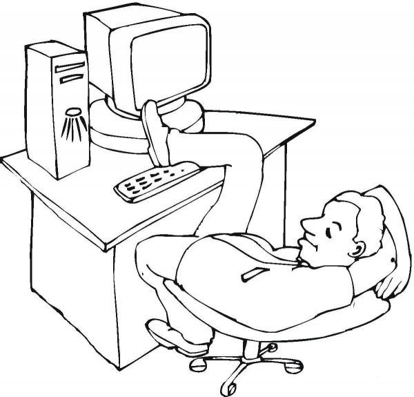 Programmer  coloring page image