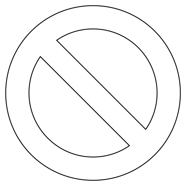 Prohibited coloring page image