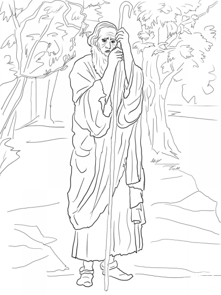 Prophet Obadiah coloring page image