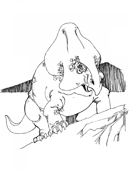 Protoceratops Cretaceous Period Dinosaur coloring page image