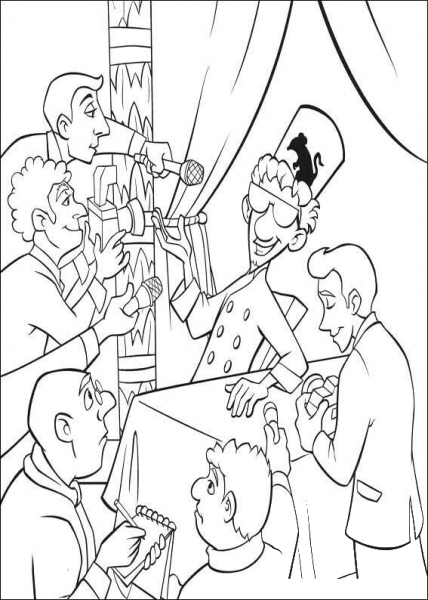 Proud Linguini  coloring page image