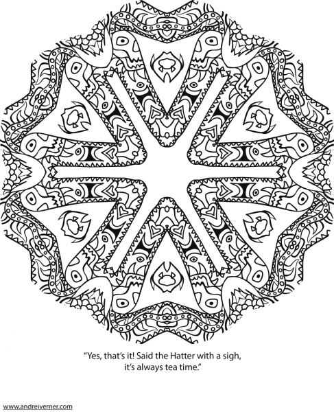 Psychedelic Ornaments coloring page image