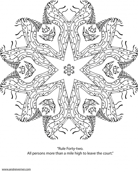 Psychedelic Ornaments coloring page image