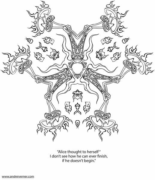 Psychedelic Ornaments coloring page image