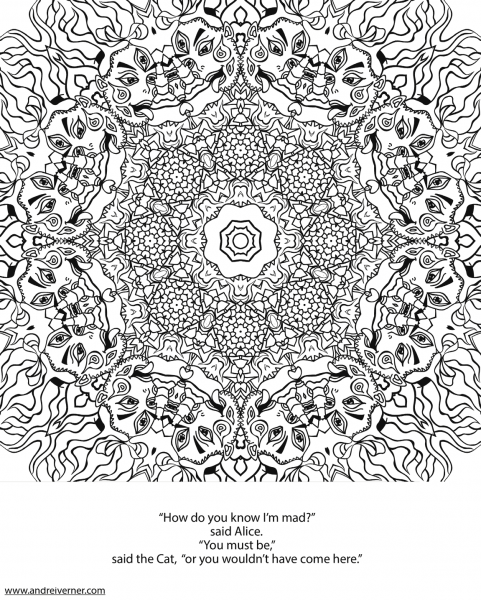 Psychedelic Ornaments coloring page image