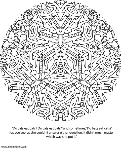 Psychedelic Ornaments coloring page image