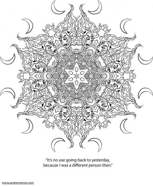Psychedelic Ornaments coloring page image