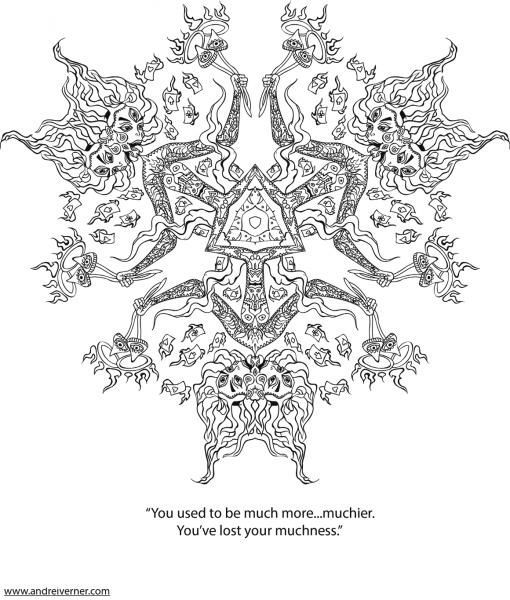 Psychedelic Ornaments coloring page image