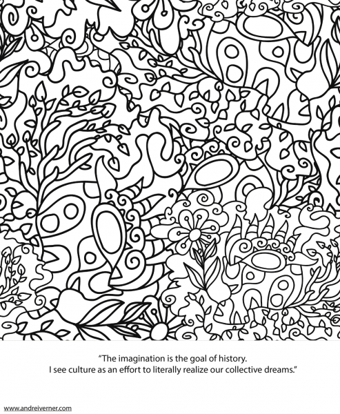 Psychedelic Ornaments coloring page image