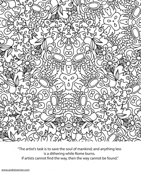 Psychedelic Ornaments coloring page image