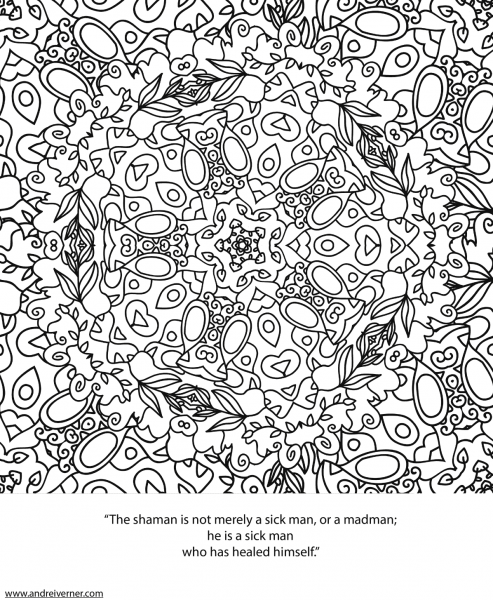 Psychedelic Ornaments coloring page image