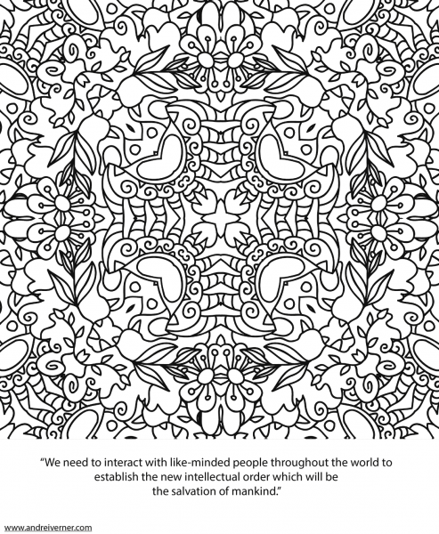 Psychedelic Ornaments coloring page image