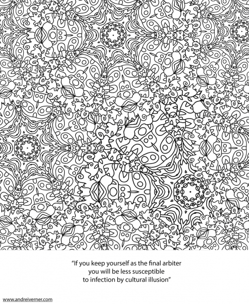 Psychedelic Ornaments coloring page image