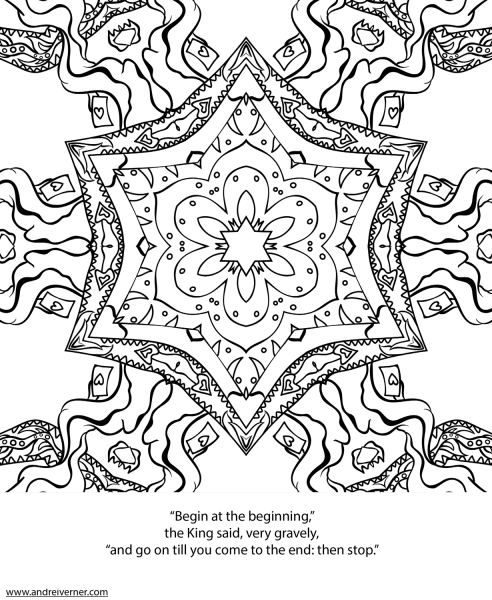 Psychedelic Ornaments coloring page image