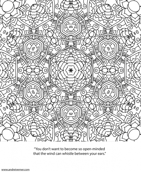 Psychedelic Ornaments coloring page image