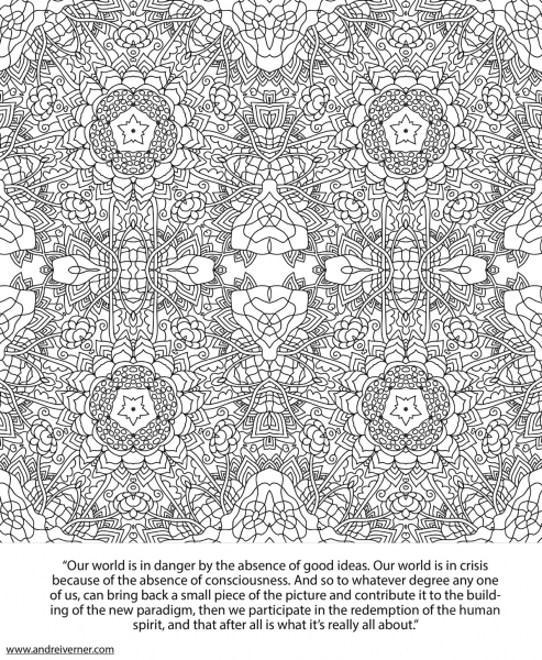 Psychedelic Ornaments coloring page image