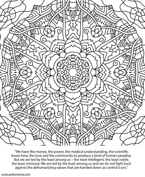 Psychedelic Ornaments coloring page image