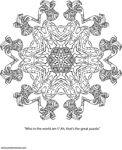 Psychedelic Ornaments coloring page image
