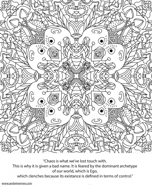 Psychedelic Ornaments coloring page image