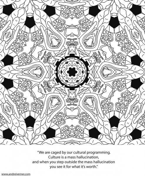 Psychedelic Ornaments coloring page image