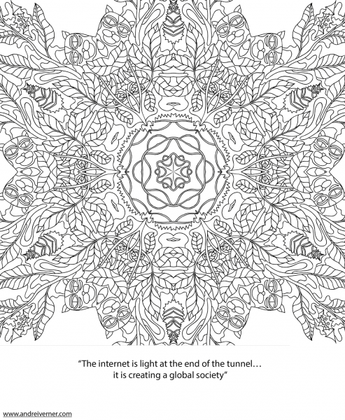 Psychedelic Ornaments coloring page image